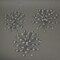 Jeweled Metal Bursting Star Wall Mounted Hanging Sculpture Set of 3 Burst